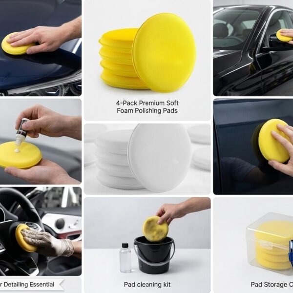 Yellow Foam Wax Applicator Pad